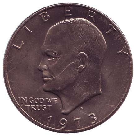 Дуайт Эйзенхауэр. 1 доллар, 1973 год (D), США. 