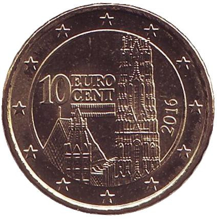 Монета 10 центов, 2016 год, Австрия.