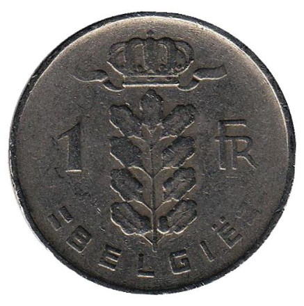 Монета 1 франк. 1953 год, Бельгия. (Belgie)