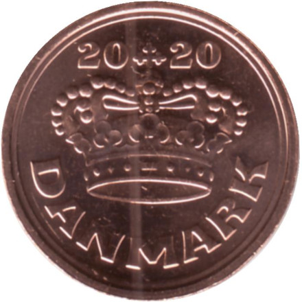 Монета 50 эре. 2020 год, Дания.