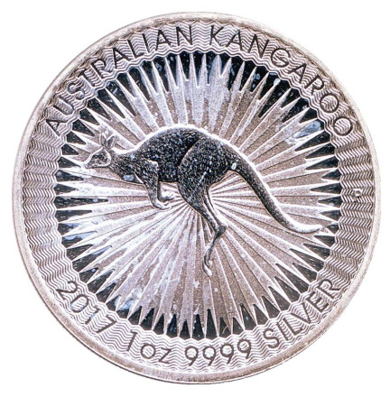 Монета 1 доллар. 2017 год, Австралия. Австралийский кенгуру.
