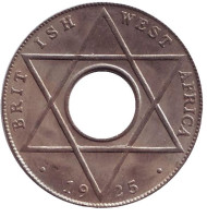 Монета 1/10 пенни. 1925 год, Британская Западная Африка. (KN). Монета 1/10 пенни. 1925 год, Британская Западная Африка. (KN).