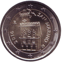 Монета 2 евро. 2016 год, Сан-Марино.