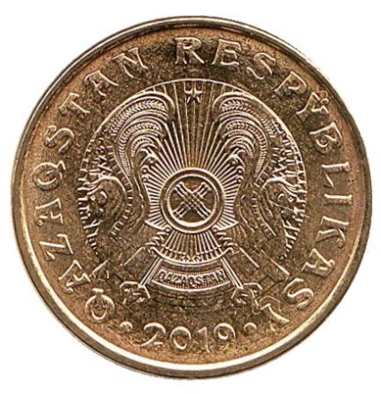 Монета 10 тенге. 2019 год, Казахстан. UNC.