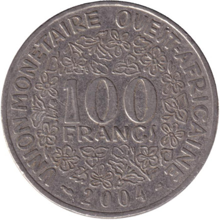 Монета 100 франков. 2004 год, Западные Африканские Штаты.