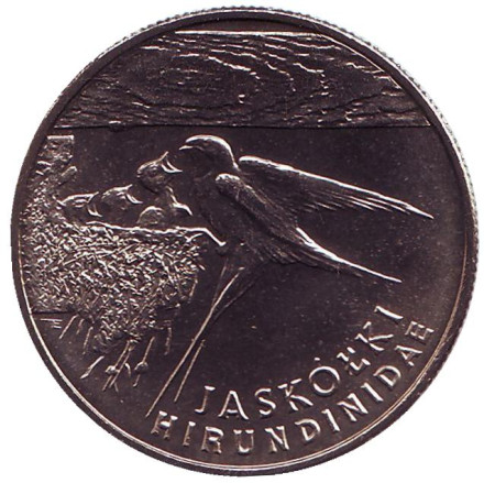 Монета 20000 злотых, 1993 год, Польша. Ласточка. Всемирная природа.