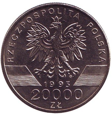 Монета 20000 злотых, 1993 год, Польша. Ласточка. Всемирная природа. Монета 20000 злотых, 1993 год, Польша. Ласточка. Всемирная природа.