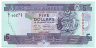 Банкнота 5 долларов. 2004-2009 г., Соломоновы острова. Тип 2. Банкнота 5 долларов. 2004-2009 г., Соломоновы острова. Тип 2.