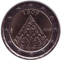 200 лет автономии Финляндии. Монета 2 евро. 2009 год, Финляндия.
