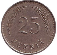 Монета 25 пенни. 1935 год, Финляндия.