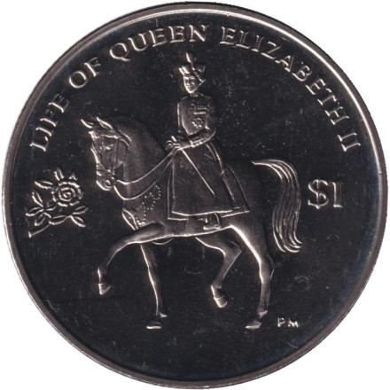 Монета 1 доллар. 2011 год, Британские Виргинские острова. Жизнь королевы Елизаветы II.