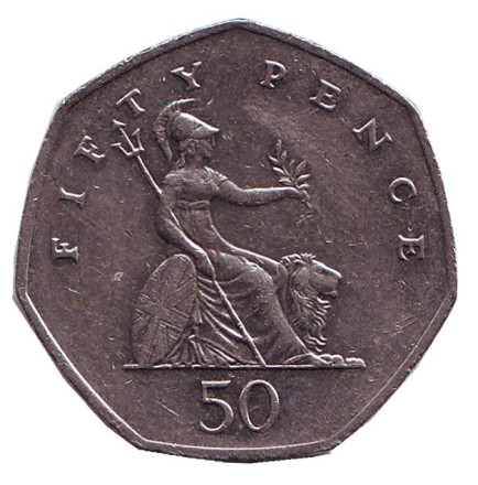 Монета 50 пенсов. 2004 год, Великобритания.