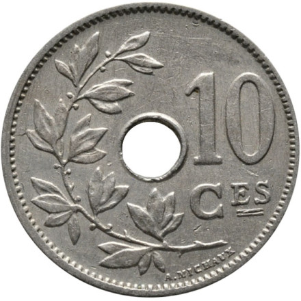 Монета 10 сантимов. 1906 год, Бельгия. (Belgique).