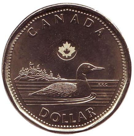 Монета 1 доллар. 2018 год, Канада. Утка.
