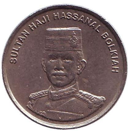 Монета 10 сенов. 2000 год, Бруней. Султан Хассанал Болкиах.