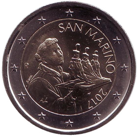 Монета 2 евро. 2017 год, Сан-Марино.