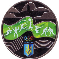 Игры XXXI Олимпиады в Рио-де-Жанейро (Бразилия). Монета 2 гривны. 2016 год, Украина.