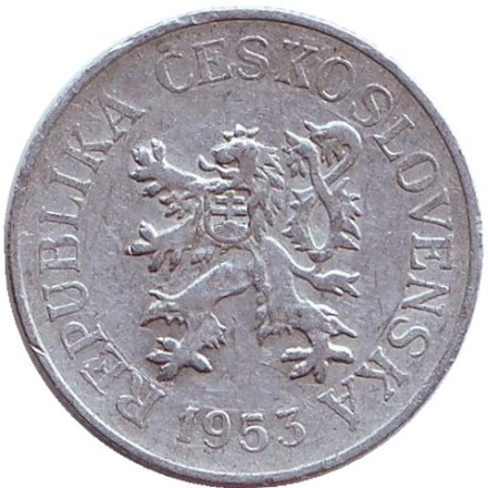 Монета 10 геллеров. 1953 год, Чехословакия. Монета 10 геллеров. 1953 год, Чехословакия.