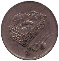 Монета 20 сен. 1997 год, Малайзия. Корзина с едой. Монета 20 сен. 1997 год, Малайзия. Корзина с едой.