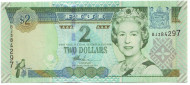 Банкнота 2 доллара. 1996 год, Фиджи. Тип 1. Банкнота 2 доллара. 1996 год, Фиджи. Тип 1.