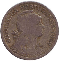 Монета 50 сентаво. 1927 год, Португалия. Монета 50 сентаво. 1927 год, Португалия.