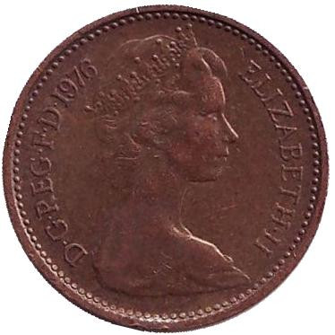 Монета 1/2 пенни. 1976 год, Великобритания.