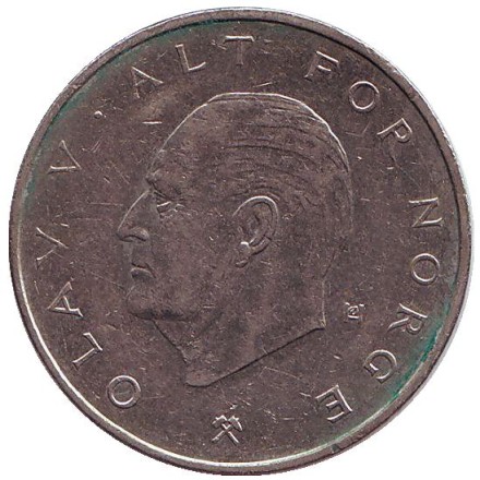 Монета 1 крона. 1979 год, Норвегия. Корона. Монета 1 крона. 1979 год, Норвегия. Корона.