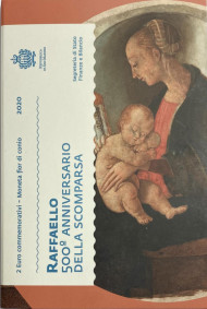 Монета 2 евро. 2020 год, Сан-Марино. 500 лет со дня смерти Рафаэля. Монета 2 евро. 2020 год, Сан-Марино. 500 лет со дня смерти Рафаэля.