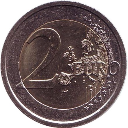 Монета 2 евро, 2010 год, Италия. 200 лет со дня рождения Камилло Кавура.