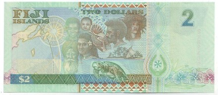 Банкнота 2 доллара. 2000 год, Фиджи. (Миллениум)