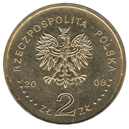 Монета 2 злотых, 2009 год, Польша. Выборы 4 июня 1989 года.