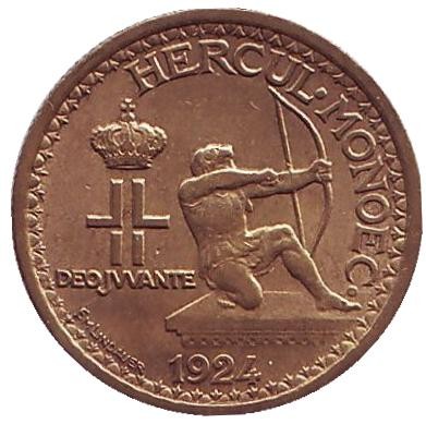 Монако 50 сантимов. 1924 год, Монако.
