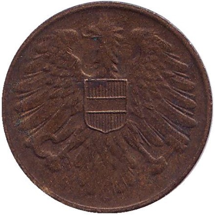 Монета 20 грошей. 1950 год, Австрия. Монета 20 грошей. 1950 год, Австрия.