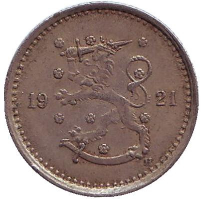 Монета 50 пенни. 1921 год, Финляндия.