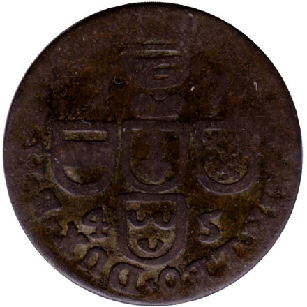 Монета 1 лиард. 1745 год, Льежское епископство.
