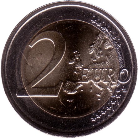 Монета 2 евро. 2022 год, Эстония. 35 лет программе Эразмус.