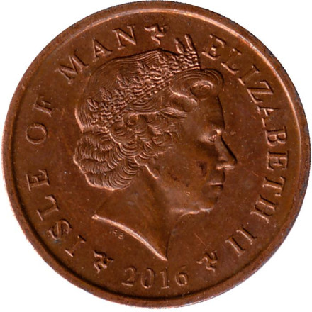 Монета 1 пенни. 2016 год (AB), Остров Мэн. Военный мемориал в Сантоне. Монета 1 пенни. 2016 год (AB), Остров Мэн. Военный мемориал в Сантоне.