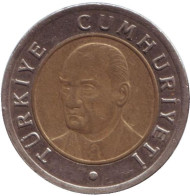 Монета 1 новая лира. 2005 год, Турция. Мустафа Кемаль Ататюрк. Монета 1 новая лира. 2005 год, Турция. Мустафа Кемаль Ататюрк.