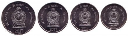Набор монет Шри-Ланки 2017 года. (4 шт.)