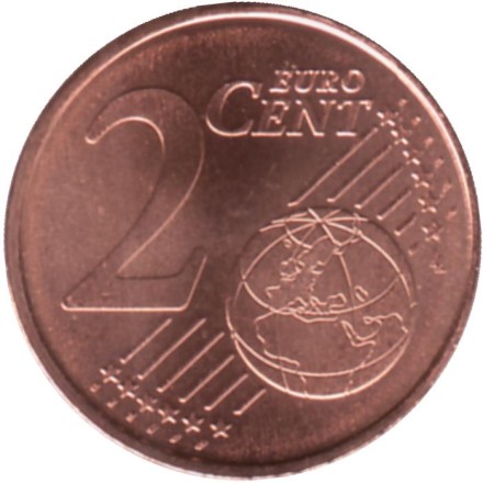 Монета 2 цента. 2022 год, Эстония. Монета 2 цента. 2022 год, Эстония.