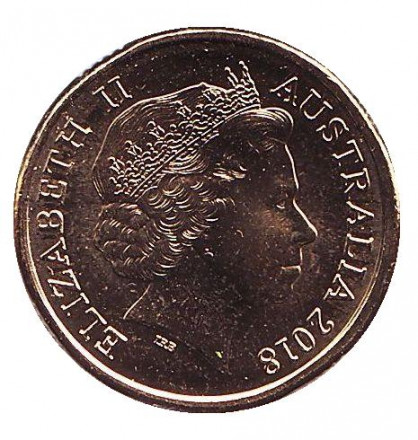 Монета 2 доллара. 2018 год, Австралия. XXI Игры содружества 2018. Логотип команды.