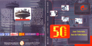 50 лет телевидению. Набор монет евро в буклете (8 шт.), 2003 год, Бельгия. (с жетоном) 50 лет телевидению. Набор монет евро в буклете (8 шт.), 2003 год, Бельгия. (с жетоном)