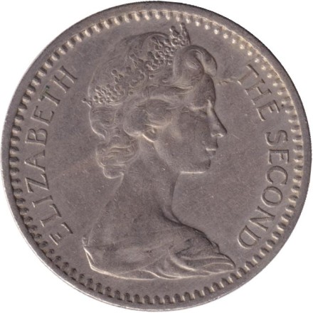 Монета 2,5 шиллинга (25 центов). 1964 год, Родезия. Саблерогая антилопа. Монета 2,5 шиллинга (25 центов). 1964 год, Родезия. Саблерогая антилопа.