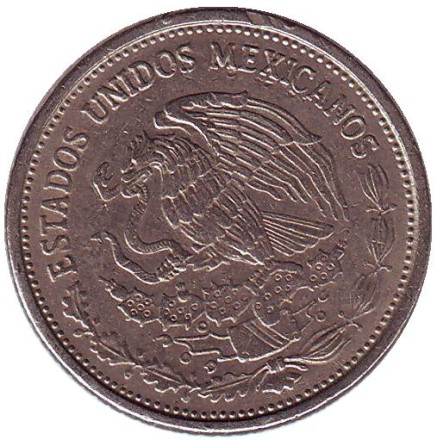 Монета 50 песо. 1987 год, Мексика. Бенито Хуарес. Монета 50 песо. 1987 год, Мексика. Бенито Хуарес.
