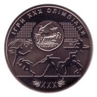 Монета 2 гривны. 2012 год, Украина. Игры ХХХ Олимпиады. Монета 2 гривны. 2012 год, Украина. Игры ХХХ Олимпиады.