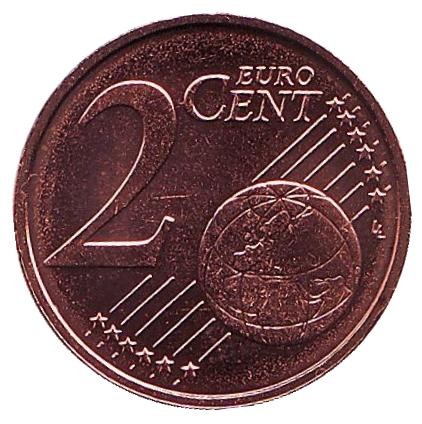 Монета 2 цента. 2013 год, Люксембург.