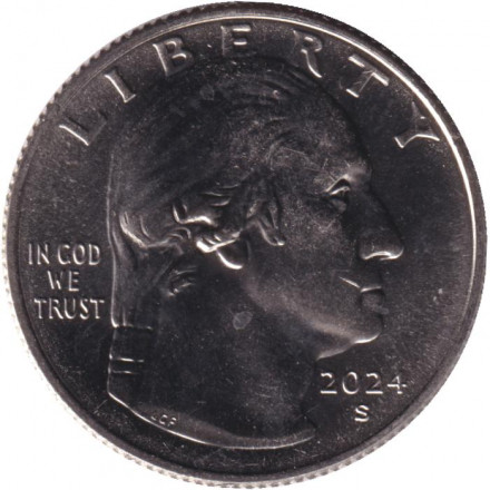 Монета 25 центов. 2024 год (S), США. Мэри Эдвардс Уокер. Серия "Американские женщины". Монета 25 центов. 2024 год (S), США. Мэри Эдвардс Уокер. Серия "Американские женщины".