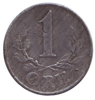 Монета 1 эре. 1944 год, Дания. Монета 1 эре. 1944 год, Дания.