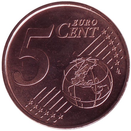 Монета 5 центов. 2019 год (A), Германия.