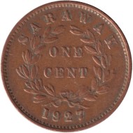 Монета 1 цент. 1927 год, Саравак. Монета 1 цент. 1927 год, Саравак.